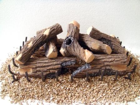 18'-24' ceramic fibre gas fireplace log