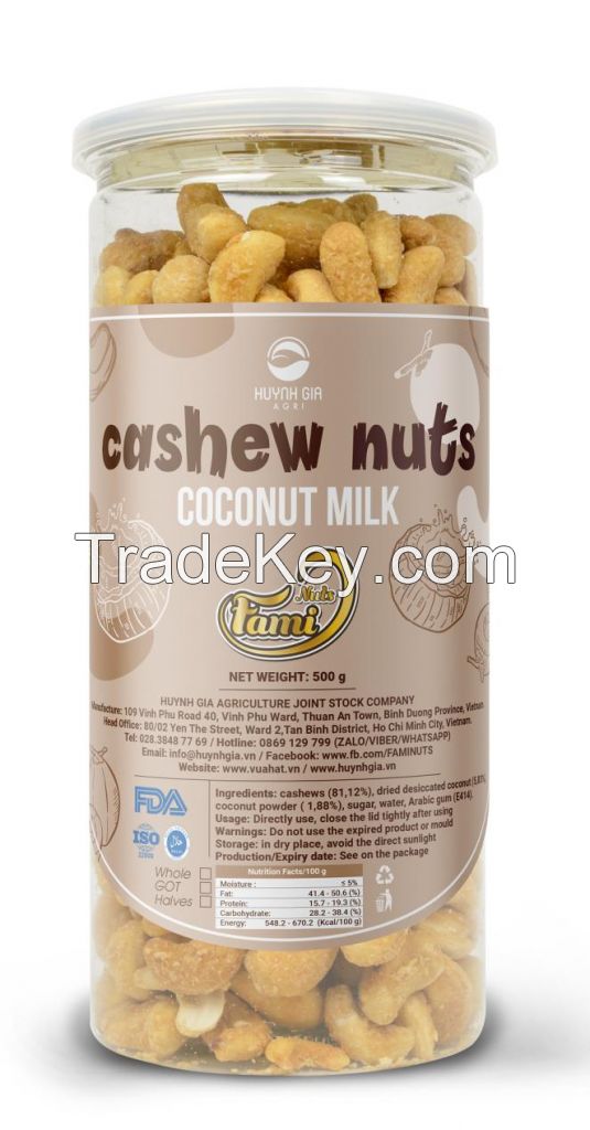 Roasted Coconut Milk Cashew Nut - Huynh Gia Agri Jsc