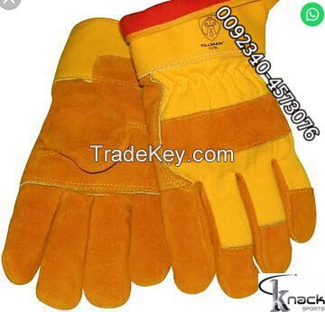 Wapda bass ball mechanic garden indian Grain cowhide wholesaler gloves