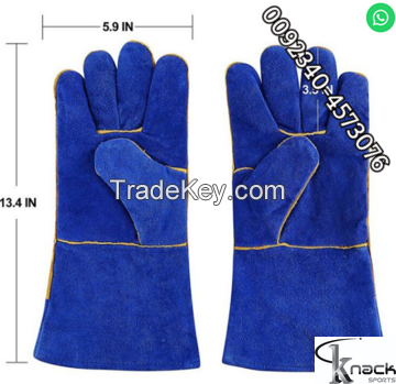 Welding leather labour gloves safe hand fo safety cable construction buling line