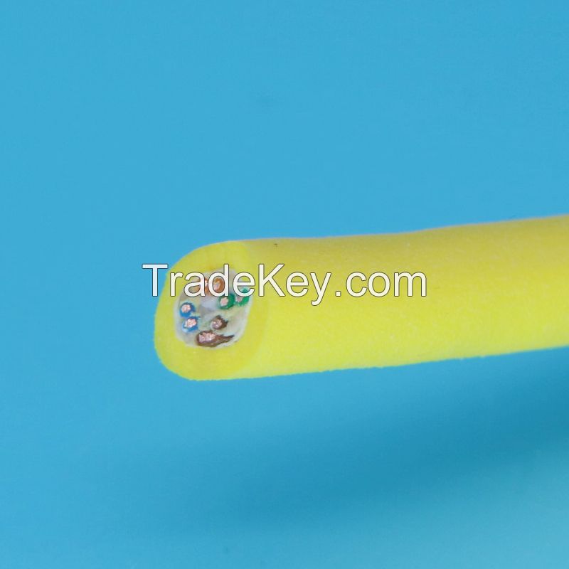 Underwater rov cable neutrally buoyant tether floating cable