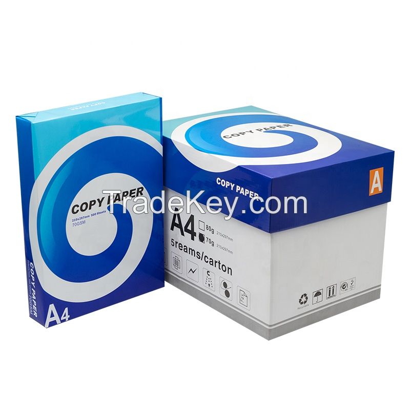 OEM 70GSM 75GSM 80GSM 100% Pulp A4 Paper Copier 500 Sheets/Ream - 5 Reams/Box A4 Copy Paper 