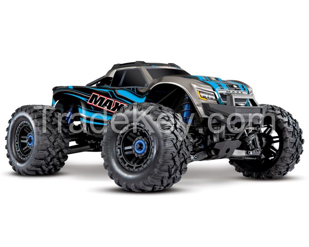 Traxxas 1/10 Maxx 4S 4WD VXL-4S Brushless 4x4 Monster Offroad RC Truck RTR Blue w/ TSM TQi Radio 