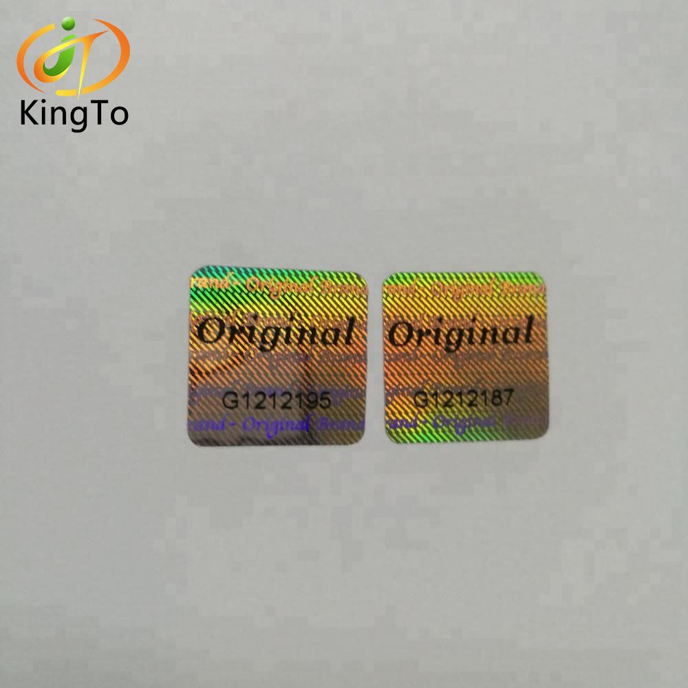 Good quality custom hologram sticker label with serial number