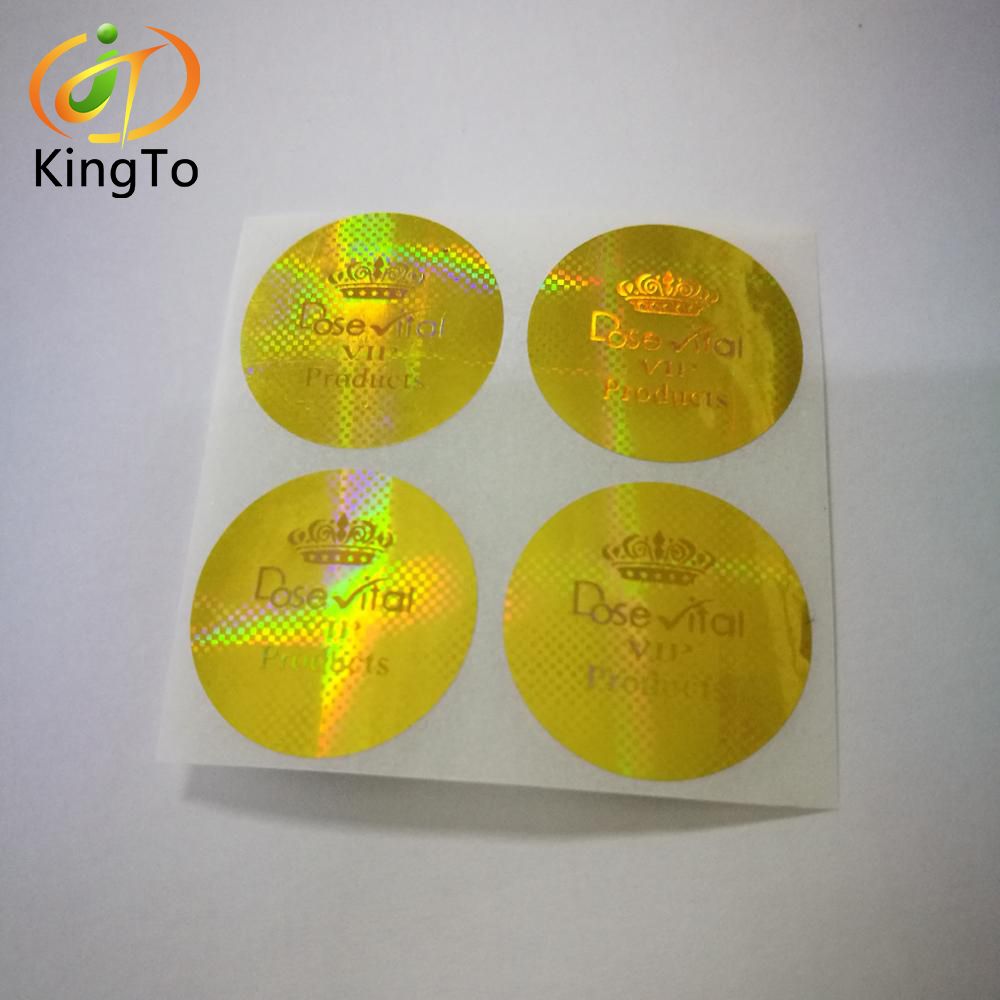 high-end durable hologram sticker with barcode and QR code