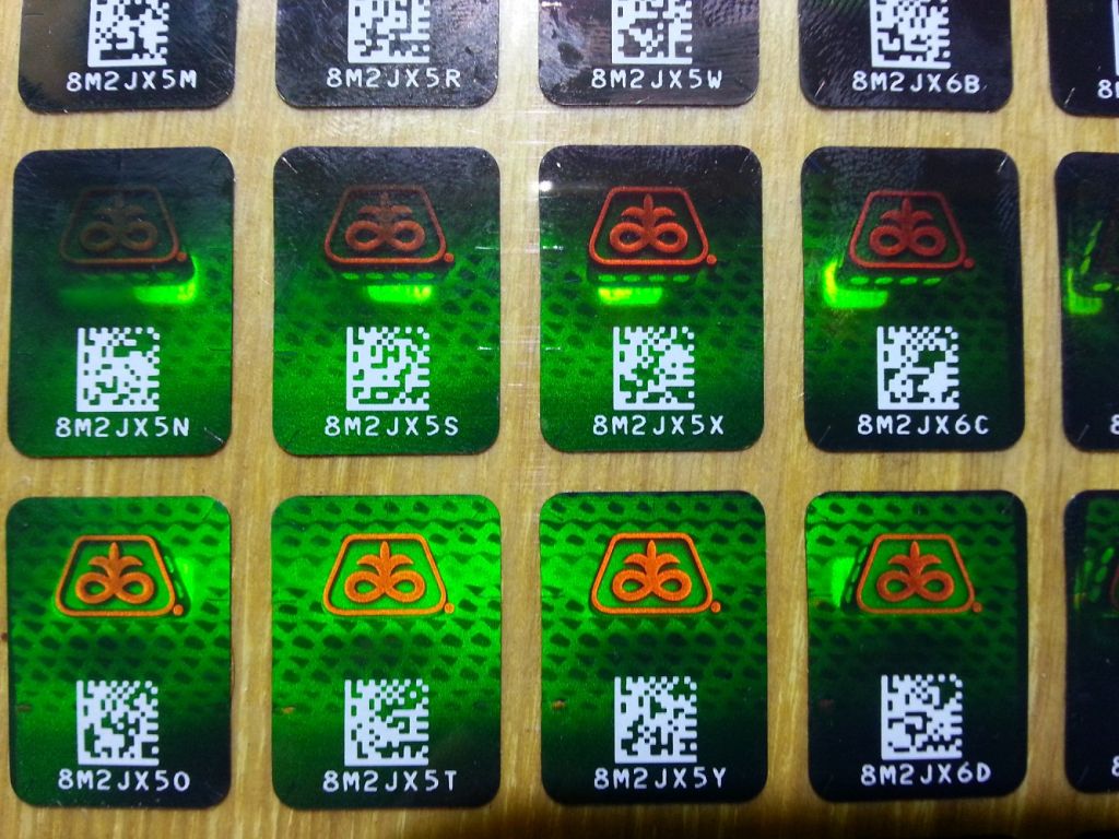 Good quality custom hologram sticker label with serial number