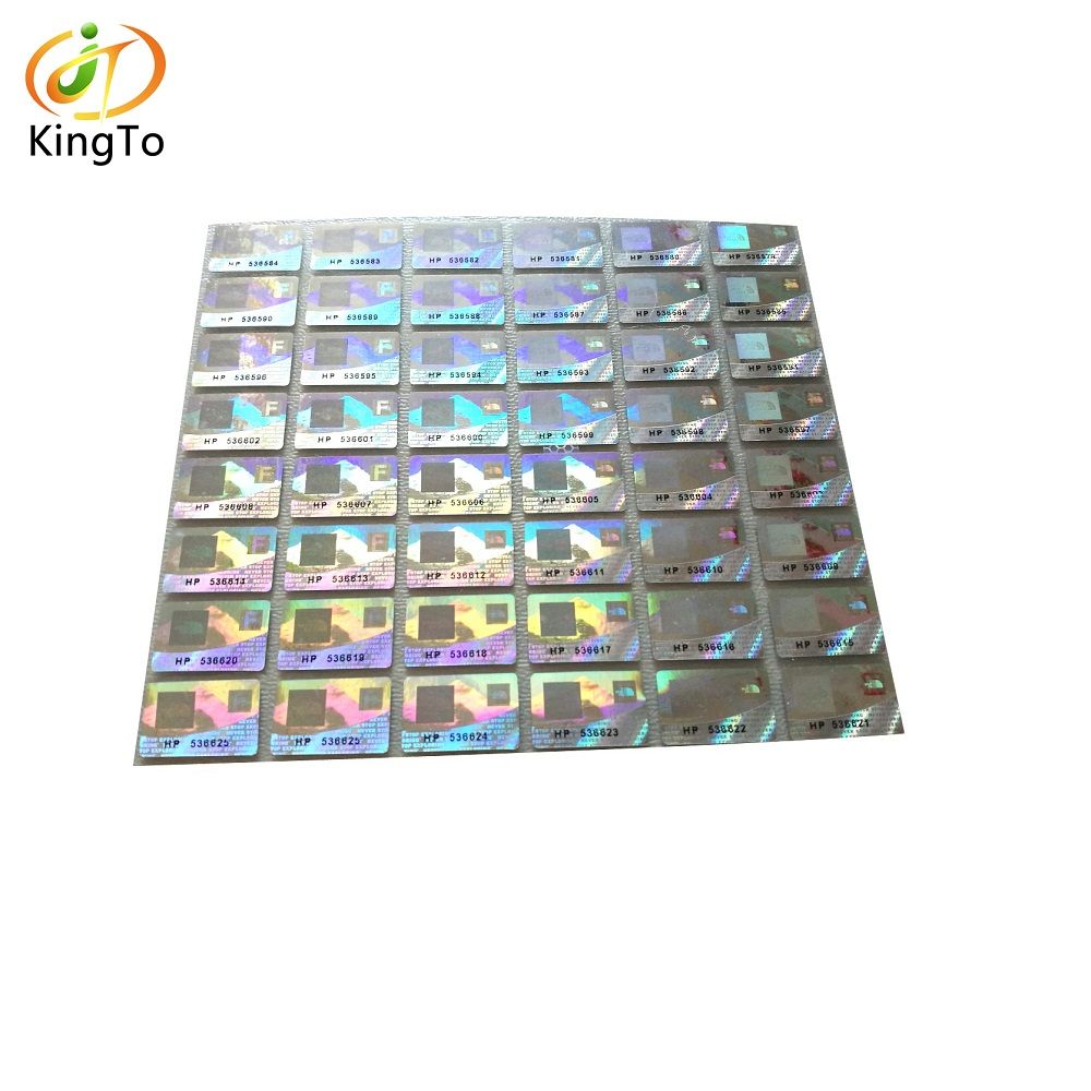 Color changing holographic sticker custom adhesive vinyl packaging sticker with continuation code