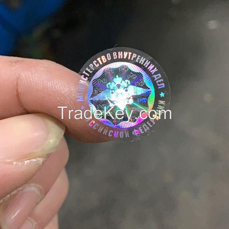 Two-channel/Multi-channel Anti-counterfeit UV Printing Security Hologram Sticker with Microtexts