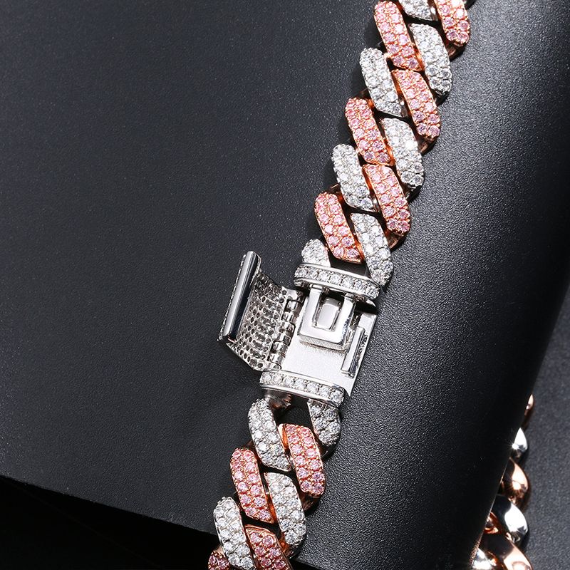 Hip Hop Rapper Iced Out Watch for Men Iced Out Paved Rhinestones 12MM Miami  Curb Cuban Chain CZ Bling Necklaces for Mens Jewelry