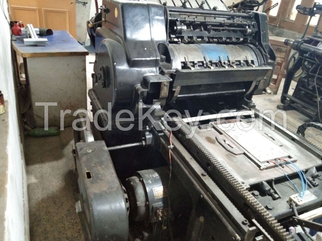 Original Heidelberg Cylinder 38x52 Printing Machine  Model S 1959