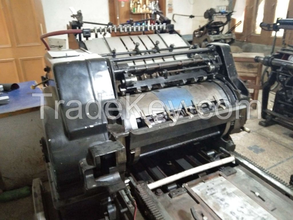 Original Heidelberg Cylinder 38x52 Printing Machine  Model S 1959