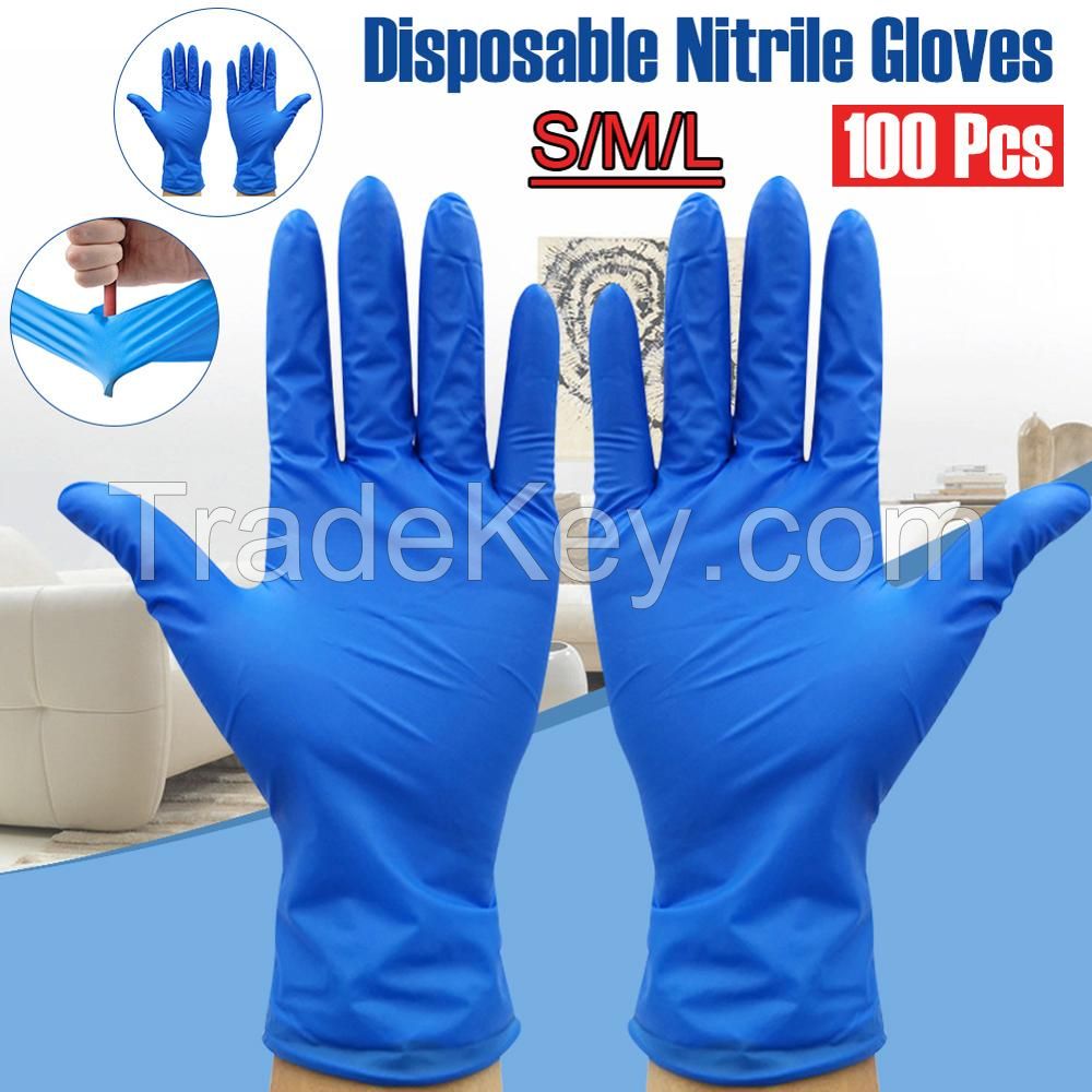 Disposable Rubber Nitrile Protective Gloves