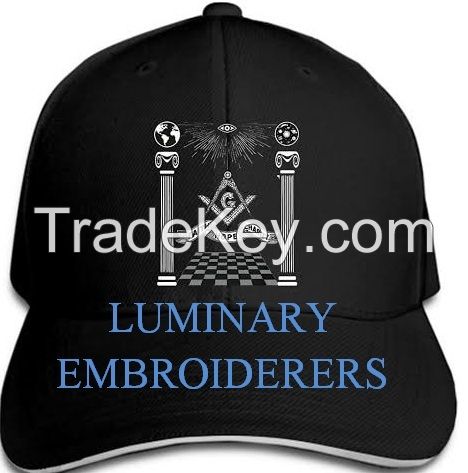 Masonic Caps, Cheap Masonic Caps, Embroidered logo caps, custom logo caps