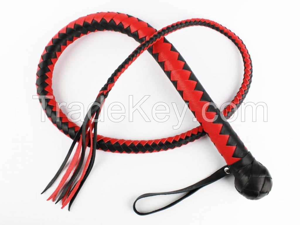 Leather whip, One-tailed leather whip, BDSM whip, One-tailed whip without hard grip, a snake