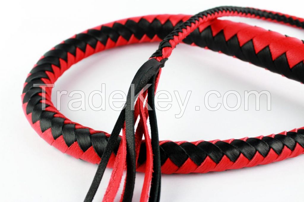 Leather whip, One-tailed leather whip, BDSM whip, One-tailed whip without hard grip, a snake