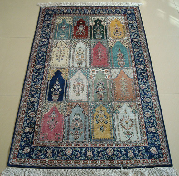 100% silk carpet