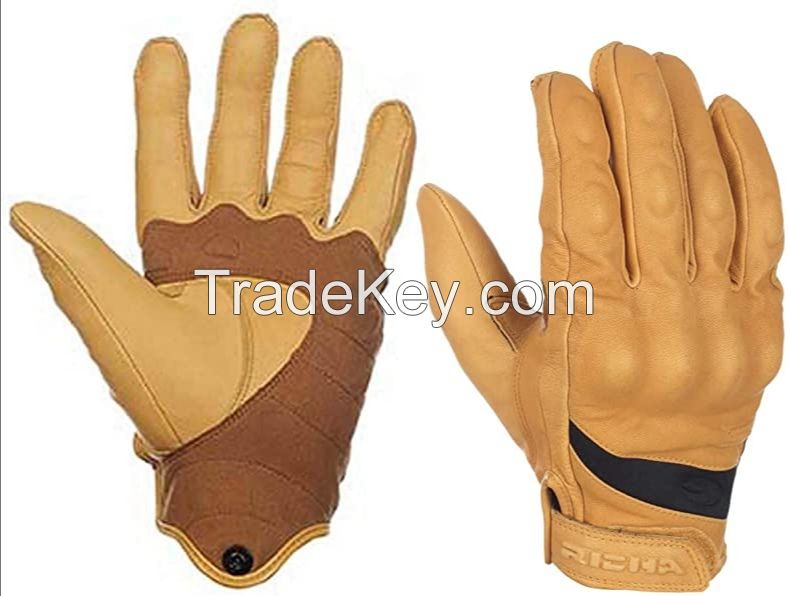 Leather cycle gloves