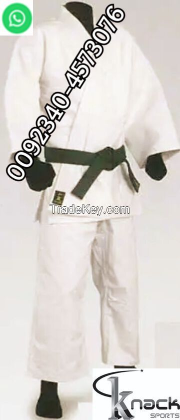 Judo Uniform Single Weave 550GM MMA Aikido Muay Thai Taekwond w/white Belt