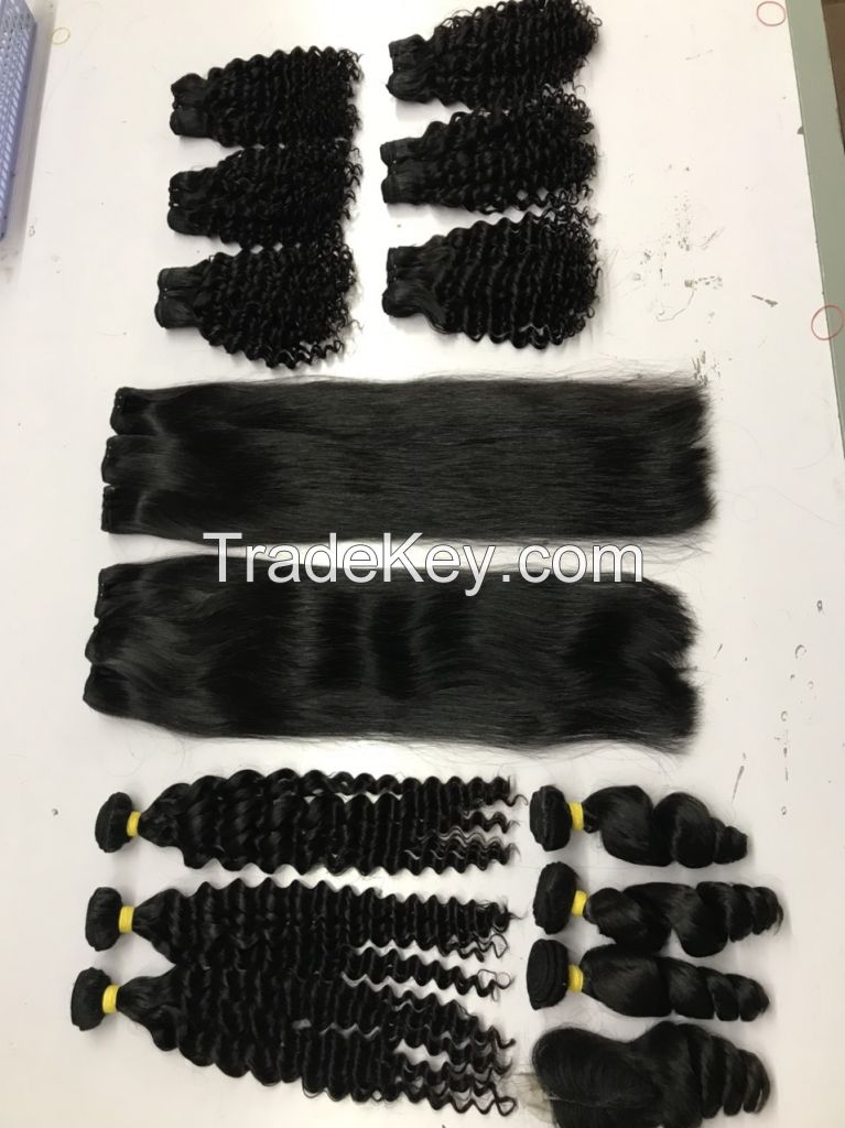 Beautiful weft hair, Vietnamese hair, curly hair, wave hair.