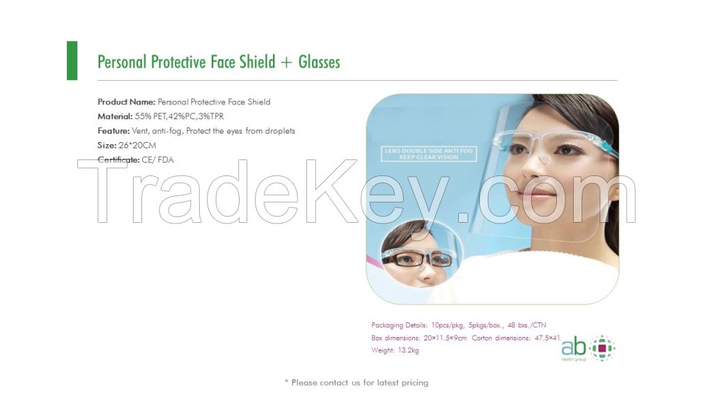 Protective Face Shield + Glasses
