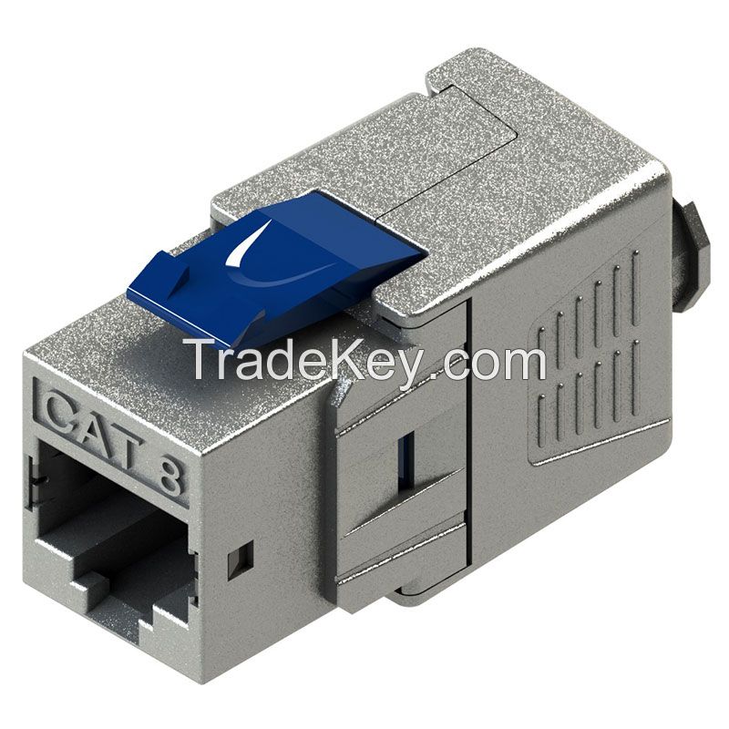 Cat.8 STP Tool-Free Network Keystone Jack