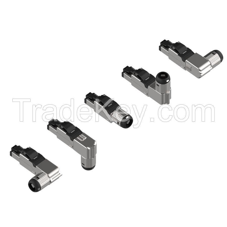 Cat6A Angled Industrial RJ45 Connector