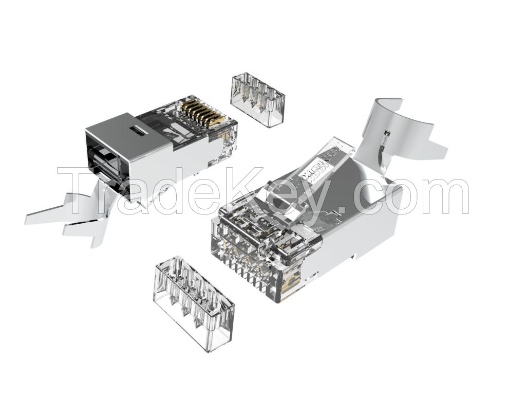 Cat6A RJ45 STP Connector For Solid Cable