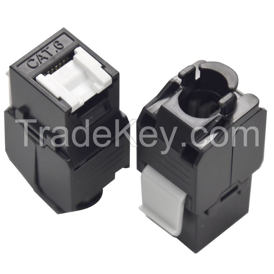 CAT 6 UTP Tool Free Keystone RJ 45 Jack With Shutter