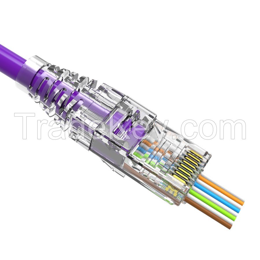 Category 6 STP Easy Pass Through RJ45 Connector