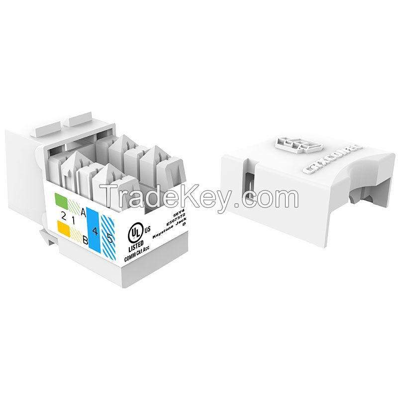 CAT5E Unshielded UTP 90 Degree 110 Type Data Modular Jack