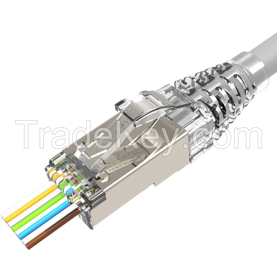 Category 6 STP Easy Pass Through RJ45 Connector