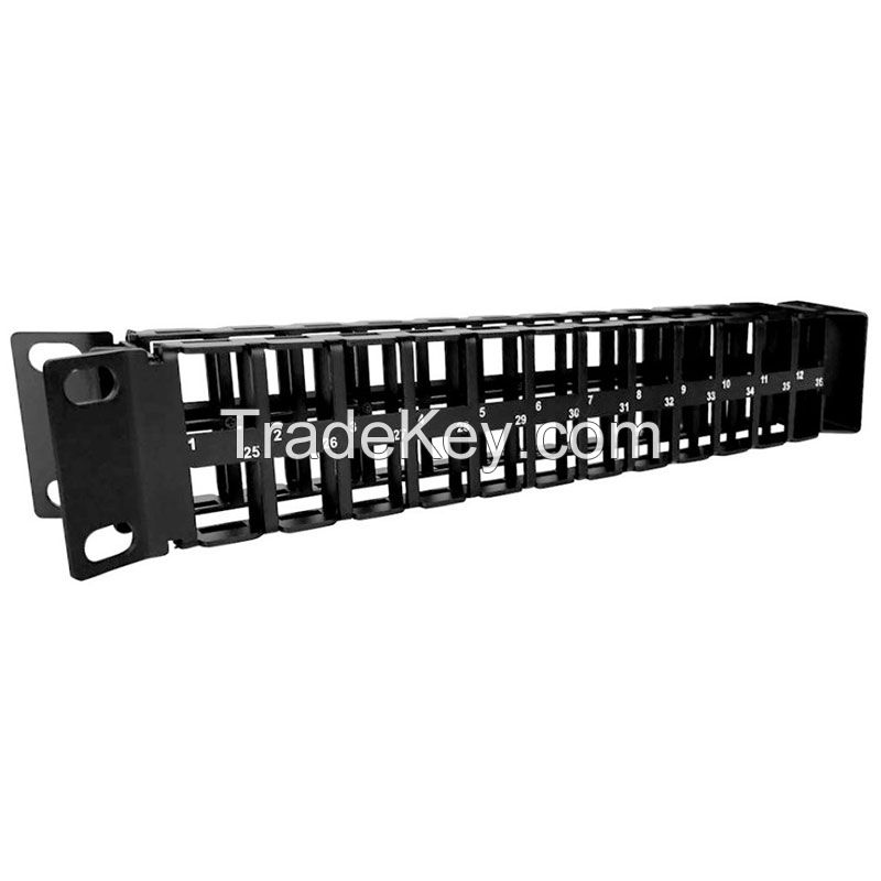 1U 48 Port UTP V-Type Rack Panel