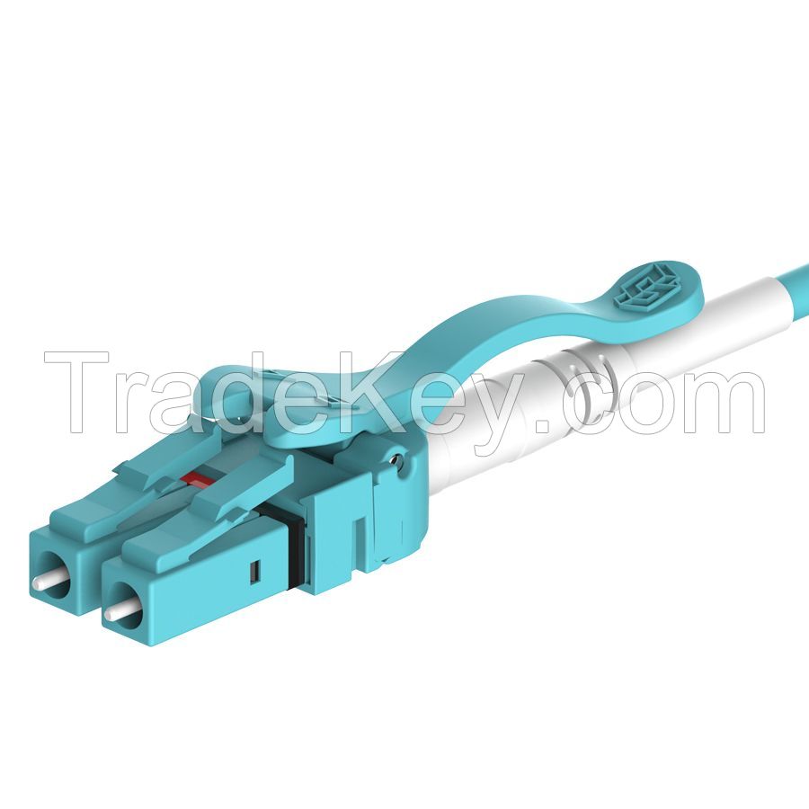Multi Mode OM3 Rel-Easy LC Duplex Fiber Optic Patch Cord