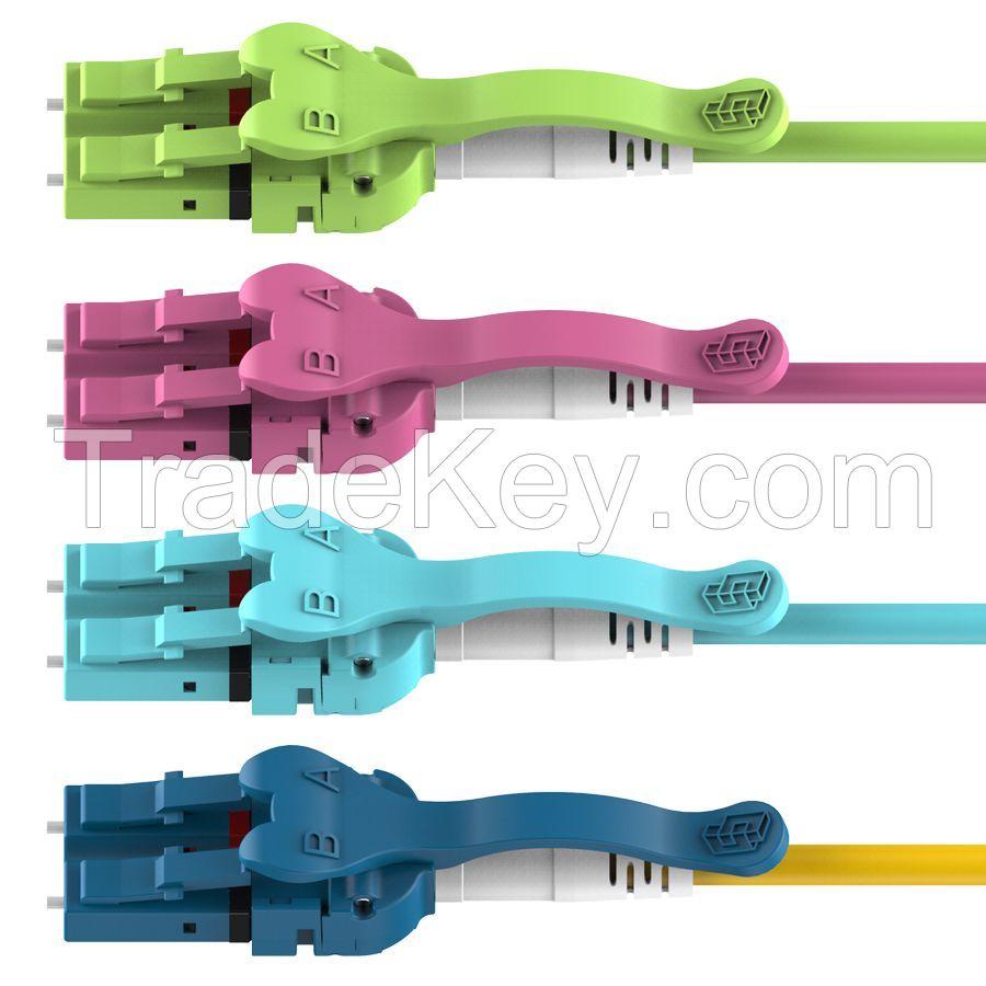 Multi Mode OM3 Rel-Easy LC Duplex Fiber Optic Patch Cord