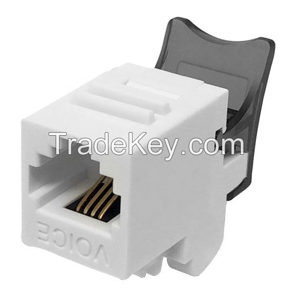 Category 3 Unshielded UTP 180 6P4C Tool-Free Telephone Jack