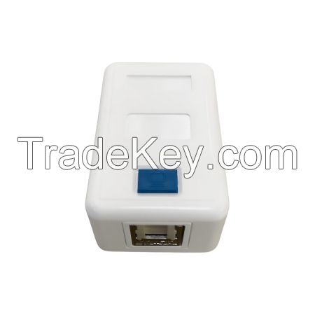 Network RJ45 Single Gang Surface Mount Box With ICON