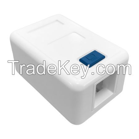 Network RJ45 Single Gang Surface Mount Box With ICON