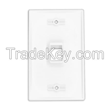 US Style RJ45 Keystone Outlet Cover Plates 1 Port