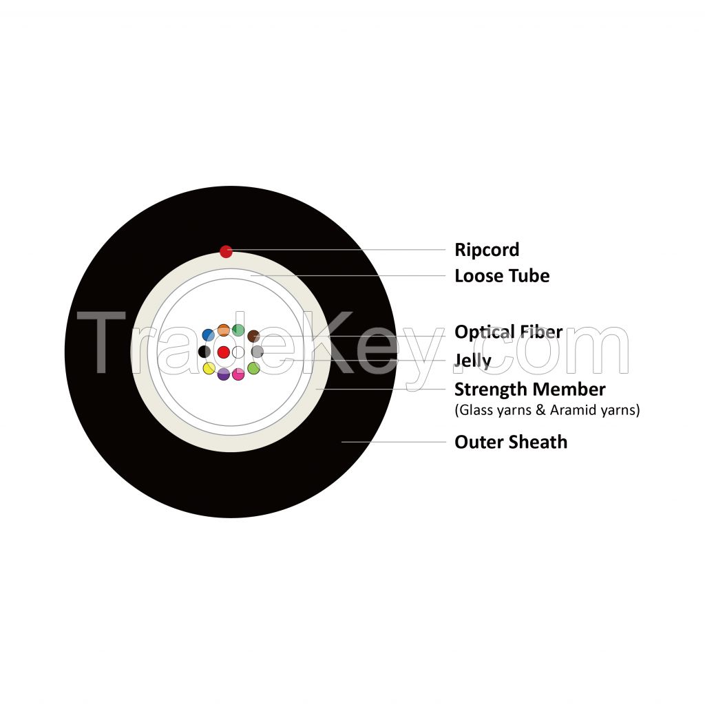 Outdoor Fiber Optic Cable 4-24 Cores SM G657A