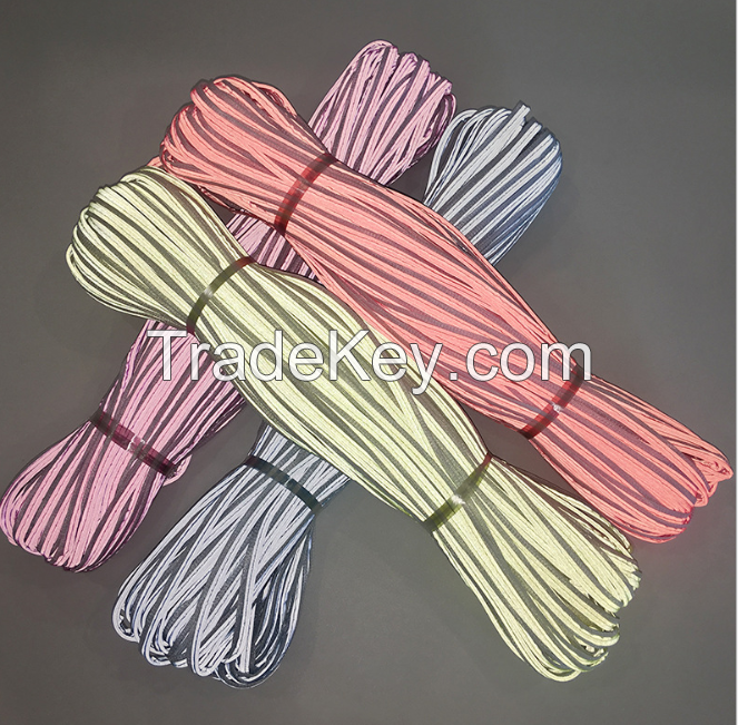 Customizable reflective webbing High Visibility Silver Reflective Piping for clothing