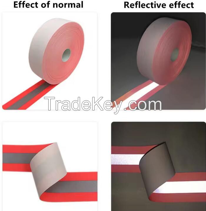 Fireproof reflective tape EN471 Class 2 high visible reflective fabric tape for clothing