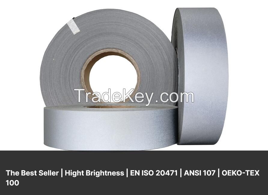 Class 2 High reflective T/C fabric vest tape clothes tape EN471-2 ANSI107 reflective tape for clothing