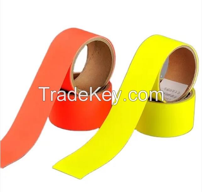 Flame retardant high visibility yellow/orange tape 100%cotton for safety garments