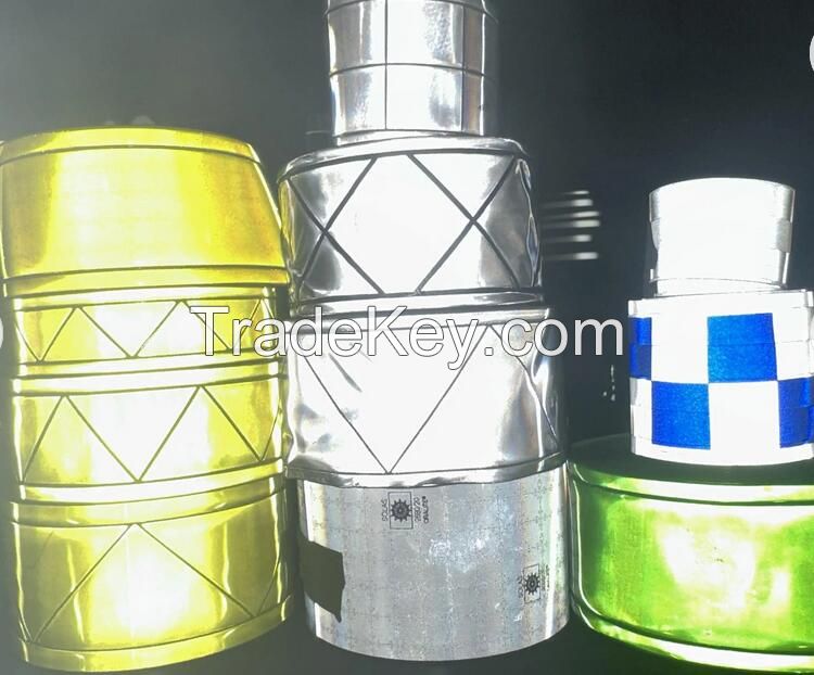 Wholesale Reflective Crystal Lattice Retro Reflective Material Fabric factory price PVC Reflective Tape for cloth