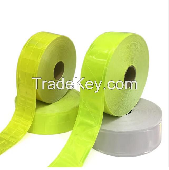 Wholesale Reflective Crystal Lattice Retro Reflective Material Fabric Factory Price PVC Reflective Tape For Cloth
