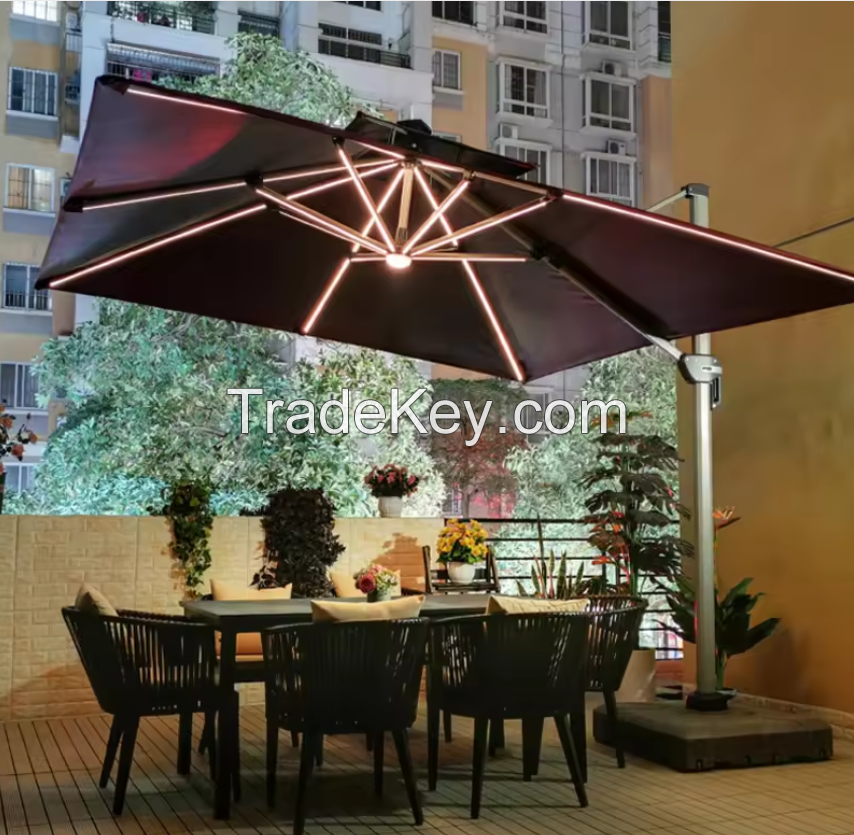 NEW China factory Westing Outdoor Umbrella with Blue tooth speaker big umbrellas parasol