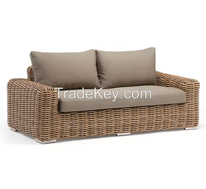 good quality best sale traditional modern luxury outdoor Furniture Set for hotel villa Garden wicker rattan sofa set