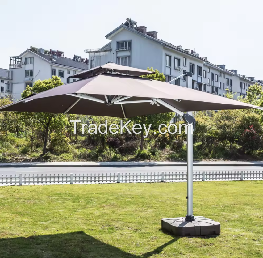 Outdoor furniture 260 g polyester Fadeless umbrella cloth Roman umbrella made of aluminum