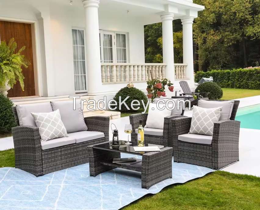 Best Seller Outdoor Wicker Sofa Set for Patio Hotel Garden Beach Park for Outdoor Furniture