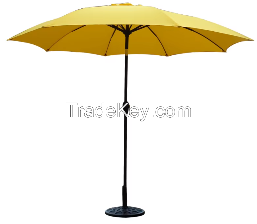 New Design Curved Glass Fiber Umbrella Patio Umbrella Outdoor Centre Pole, Garden Table Umbrellas for Yard, Park, Countryside